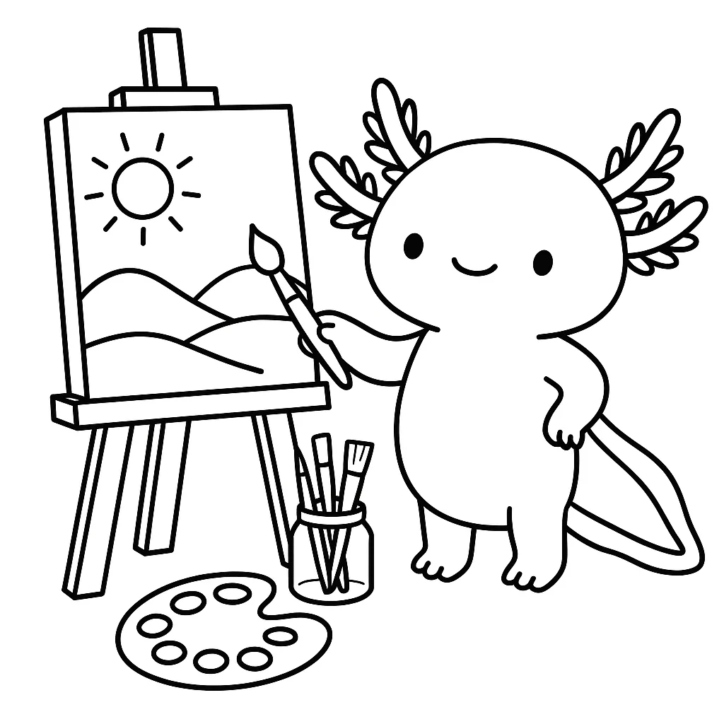 Axolotl Painting