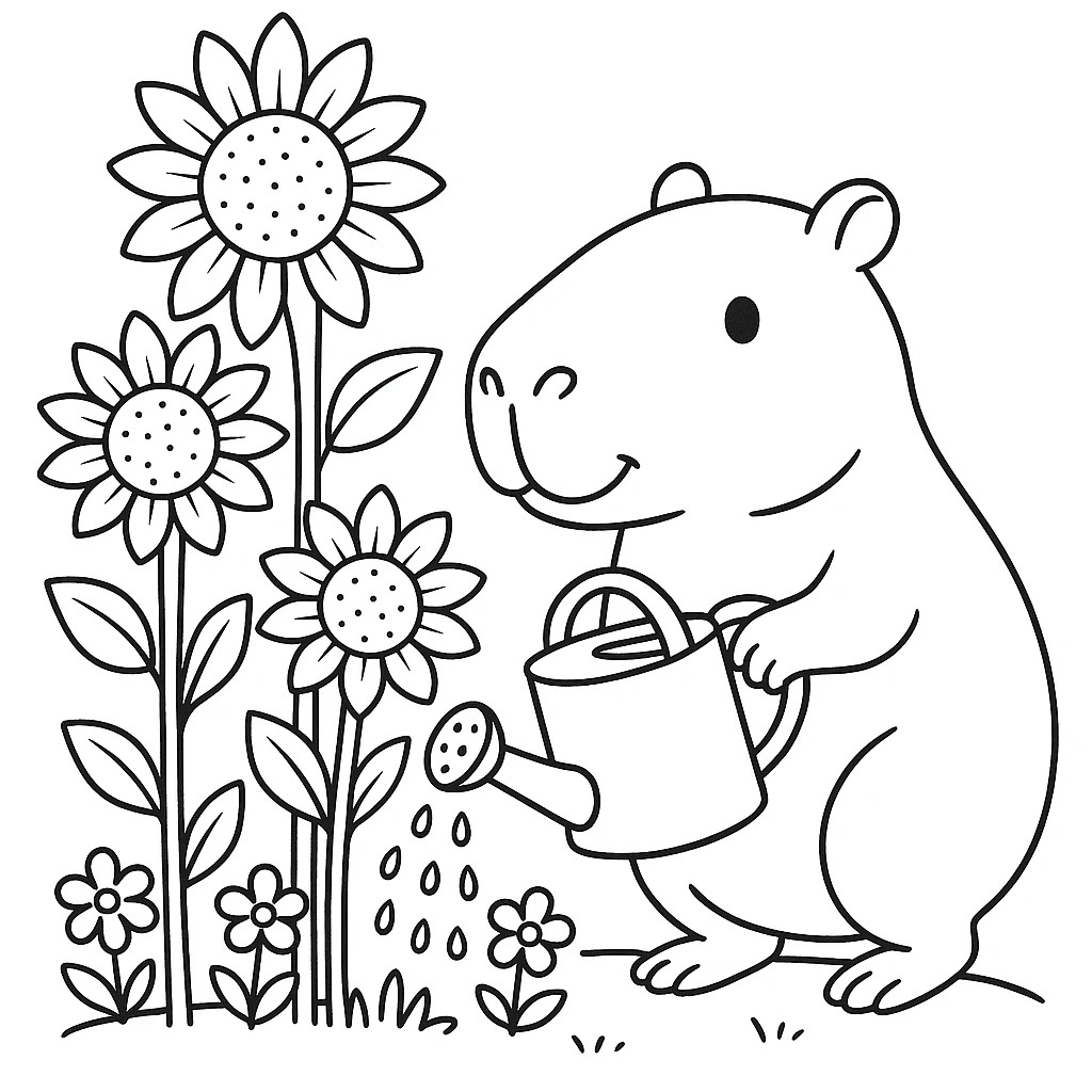 Capybara in the Garden