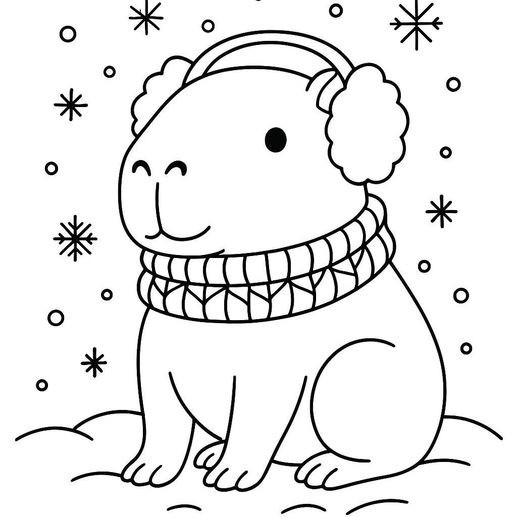 Capybara in Winter