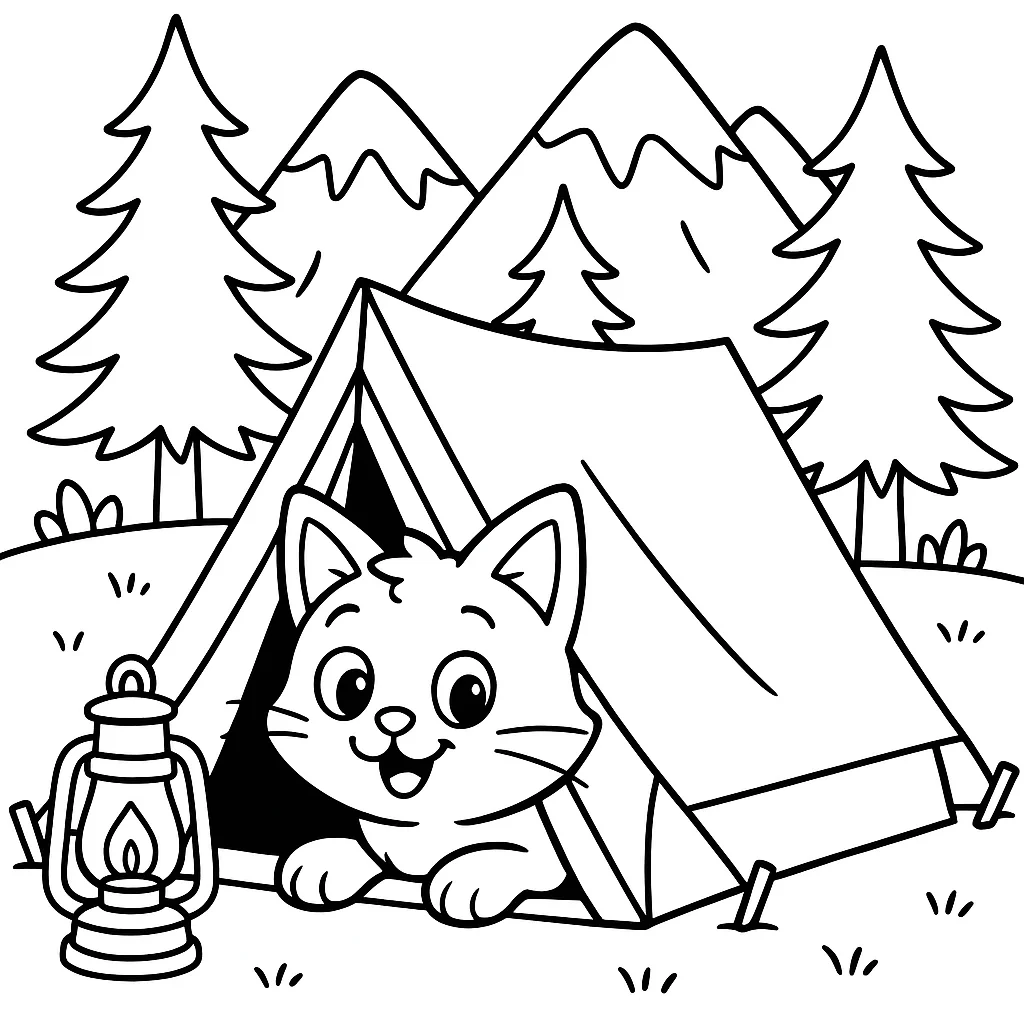 Cat at the Campsite