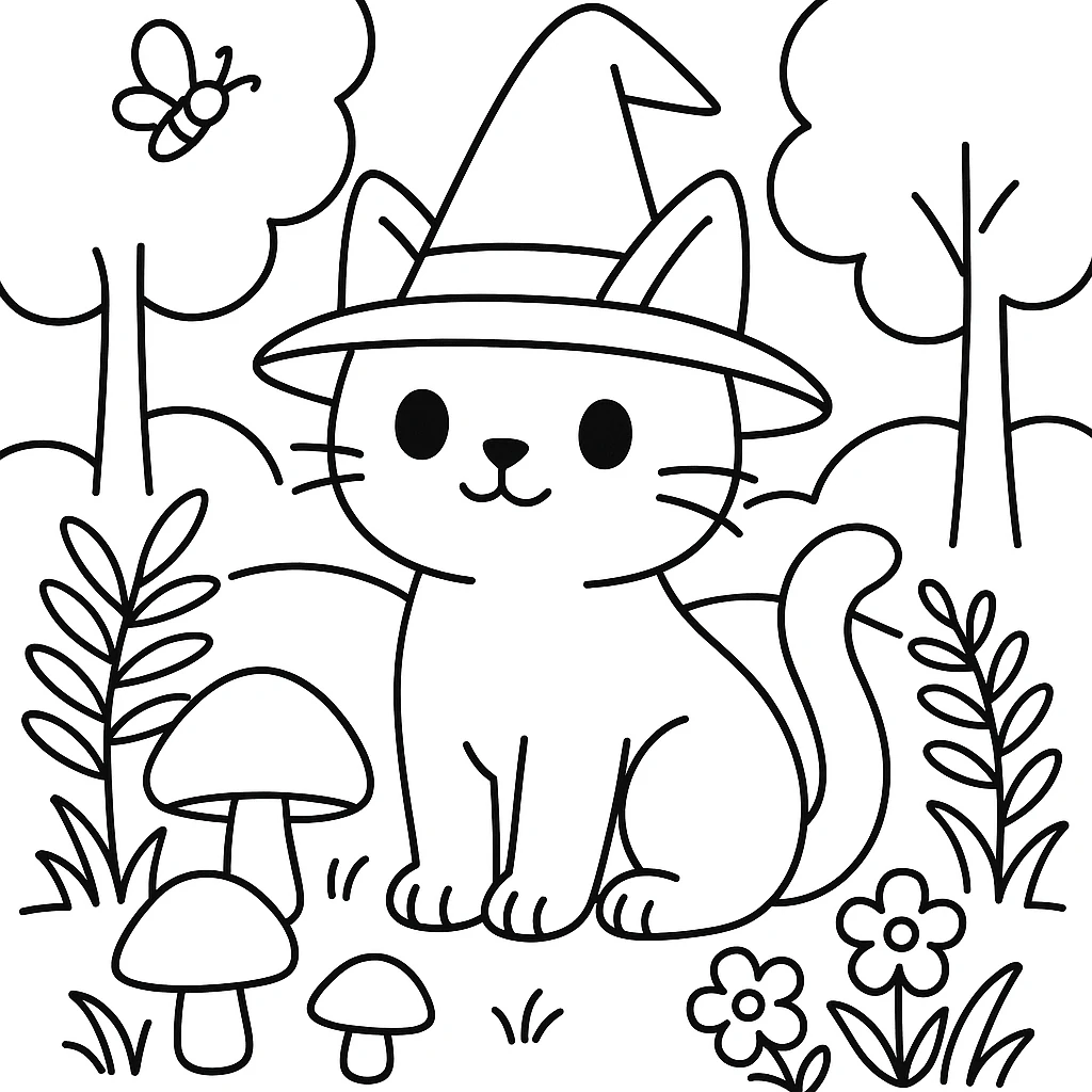 Cat in the Enchanted Forest