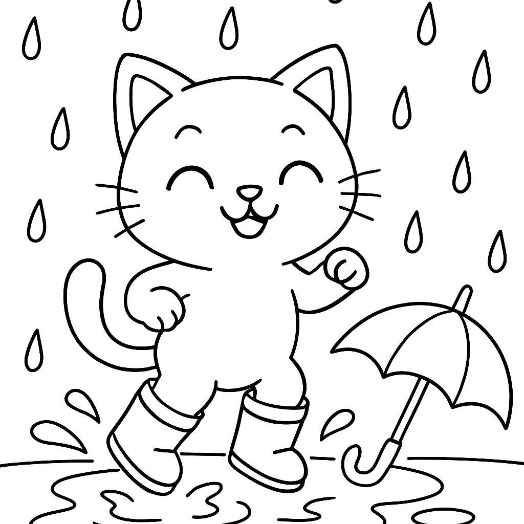 Cat in Rain Boots