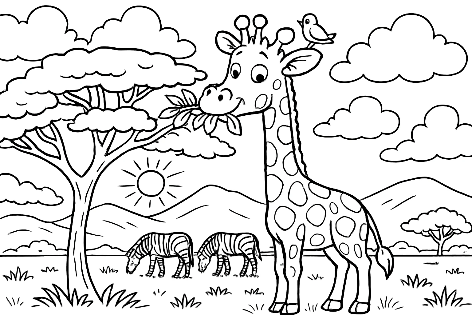 Giraffe on the Savanna