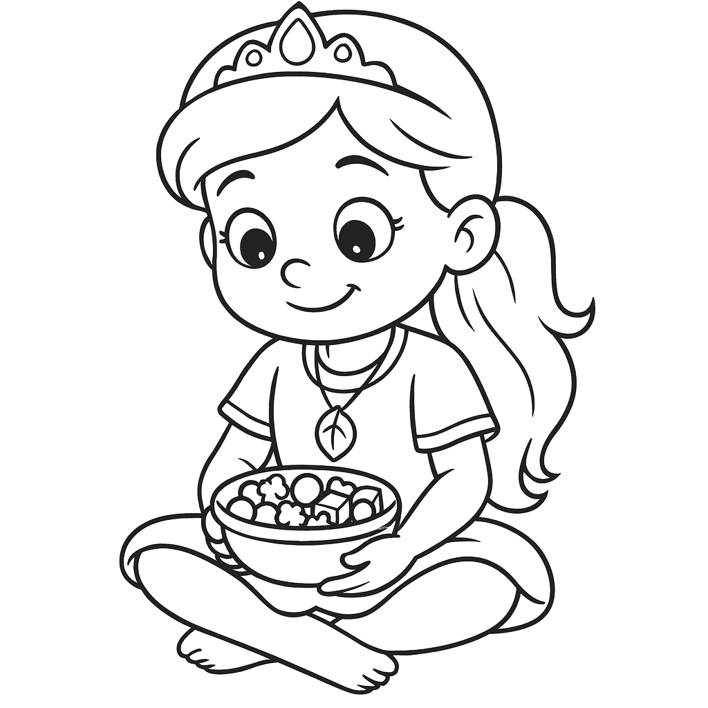 Princess Willow with trail mix