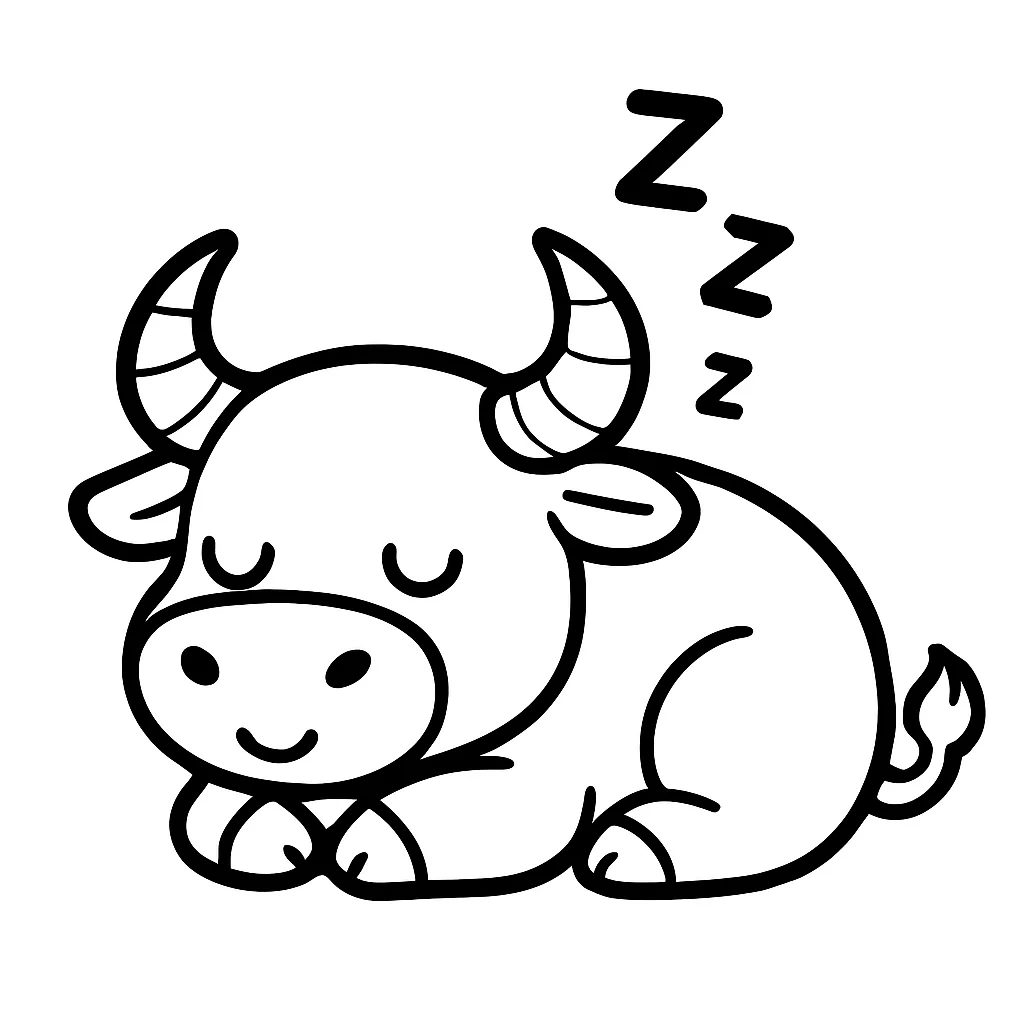 Sleeping bull
