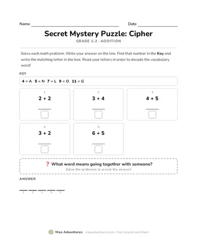 Vocabulary Cipher #2
