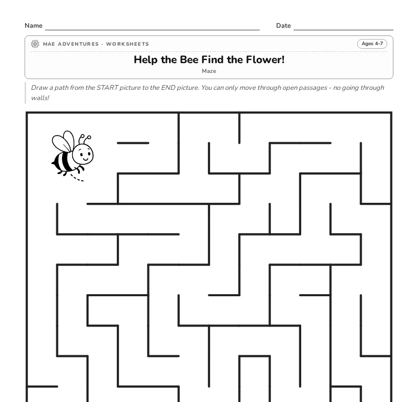 Bee maze