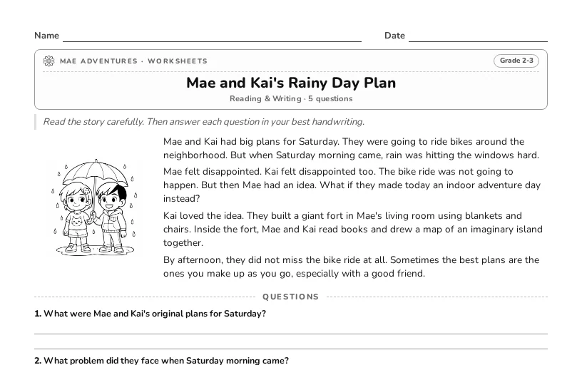 Mae and Kai's Rainy Day Plan thumbnail